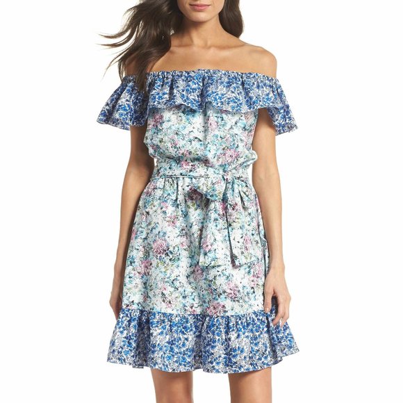 Clover & Sloane Dresses & Skirts - Floral Off Shoulder Day Dress (C0038M)
